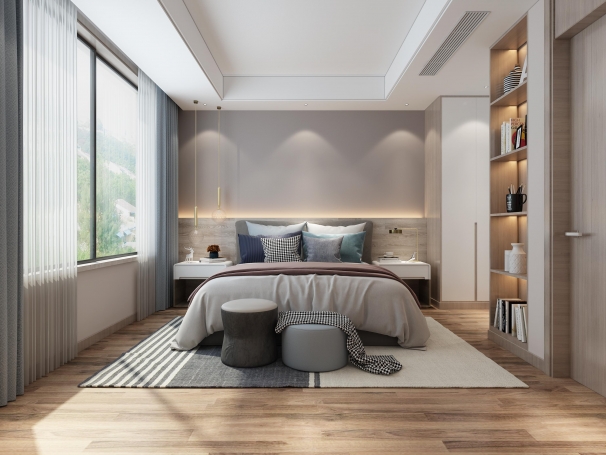 保利首创颂现代简约别墅装修效果图-10