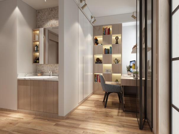 保利首创颂现代简约别墅装修效果图-11