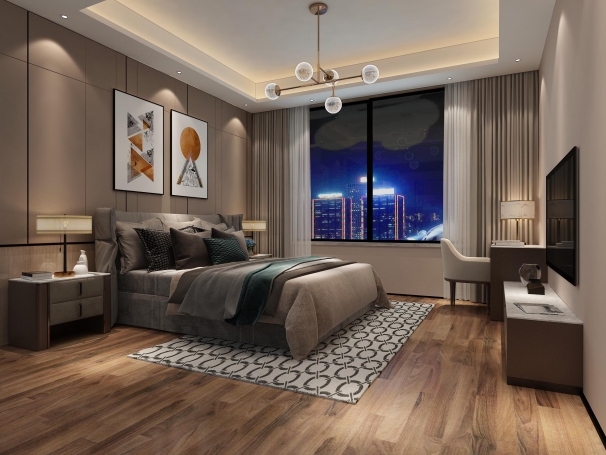 保利首创颂现代简约别墅装修效果图-12