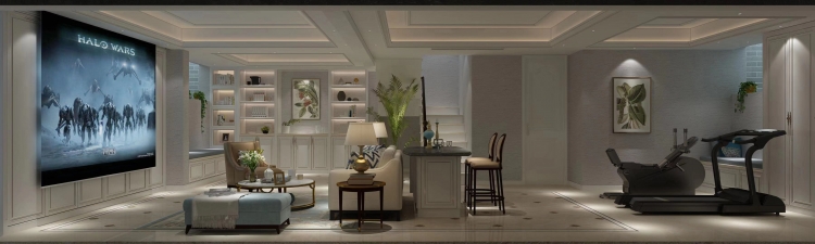 同济晶萃美式风格别墅装修效果图-6