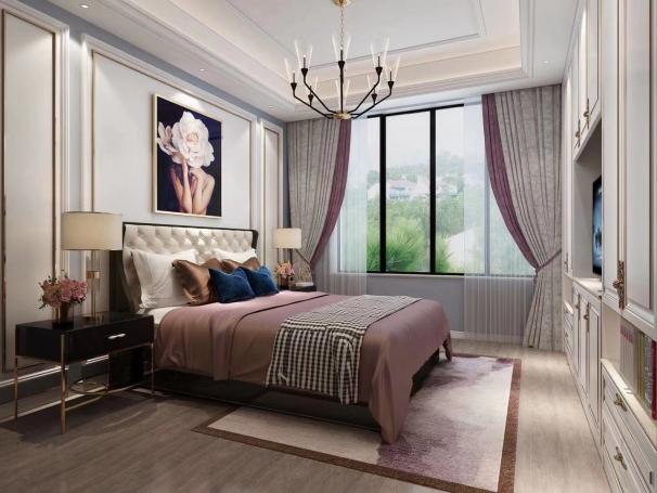 同济晶萃美式风格别墅装修效果图-4