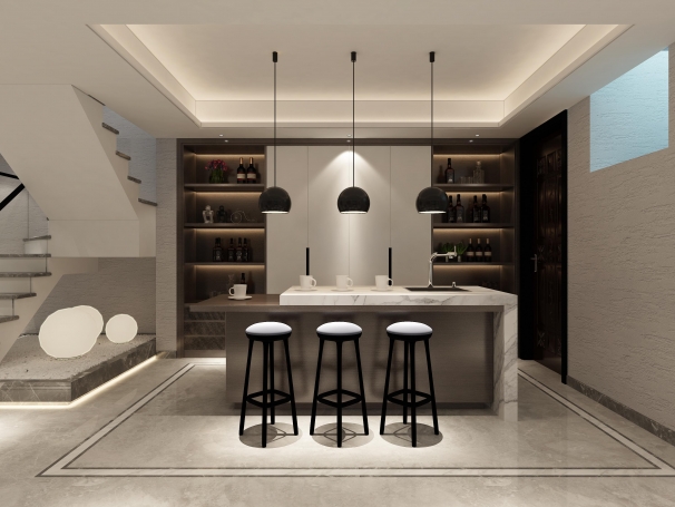 同济晶萃现代简约别墅装修效果图-3