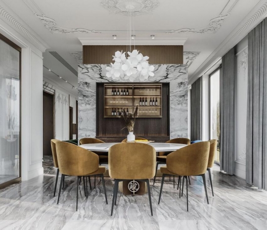 帕提欧香苑新中式风格别墅装修效果图-2