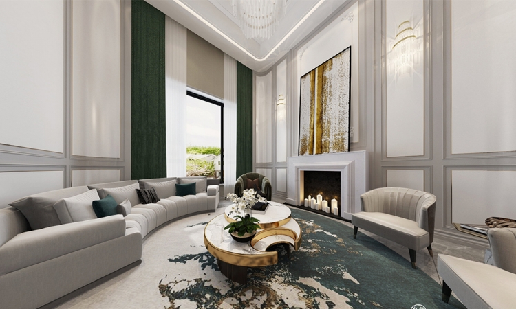 中海御景园现代简约别墅装修效果图-4