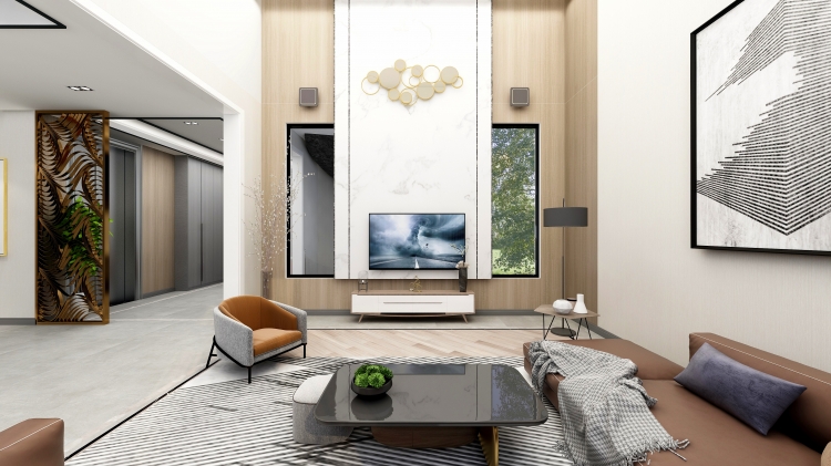 九州大唐现代简约别墅装修效果图-1