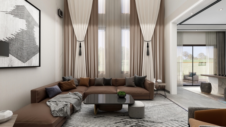 九州大唐现代简约别墅装修效果图-2