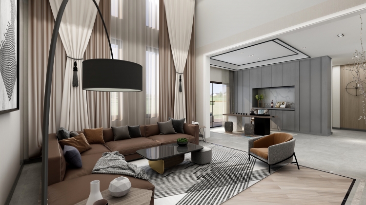 九州大唐现代简约别墅装修效果图-3