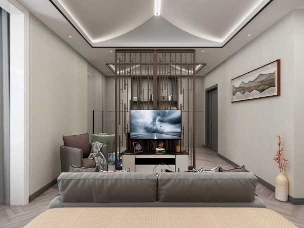 九州大唐现代简约别墅装修效果图-4