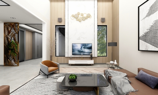 九州大唐现代简约别墅装修效果图