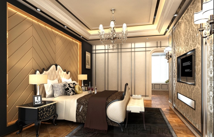 保利天琴宇欧式风格别墅装修效果图-4
