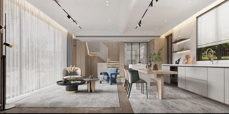 玖玺现代简约别墅装修效果图-1