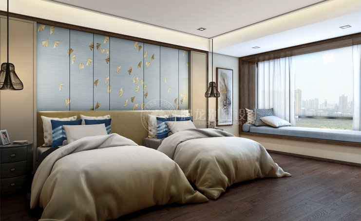 九间堂新中式风格别墅装修效果图-9