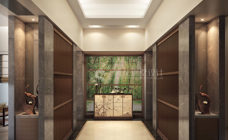 九间堂新中式风格别墅装修效果图-12