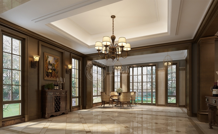 圣保别墅美式风格别墅装修效果图-7