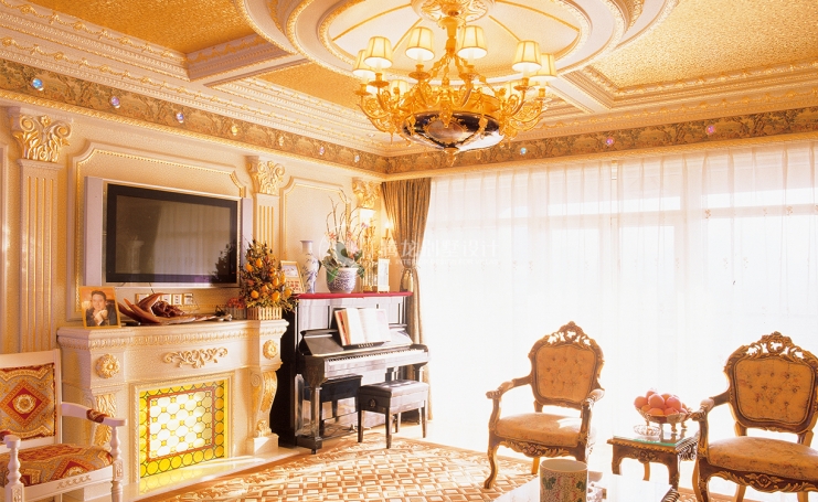 香山丽舍新古典风格别墅装修效果图-1