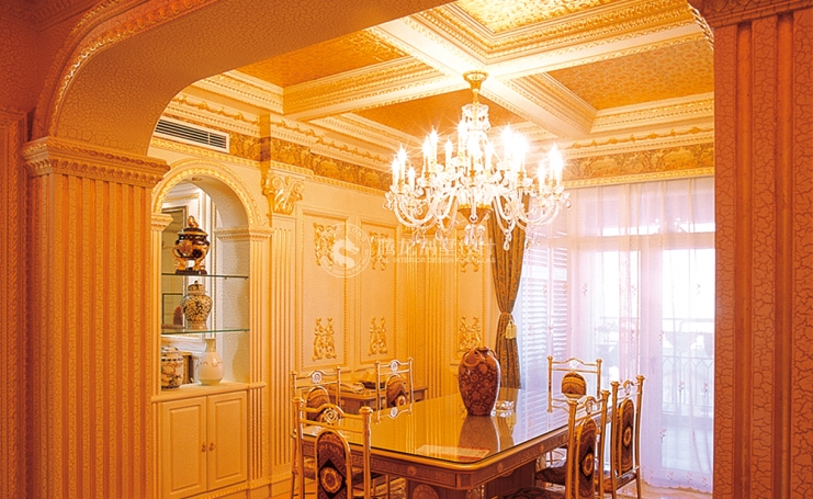 香山丽舍新古典风格别墅装修效果图-2