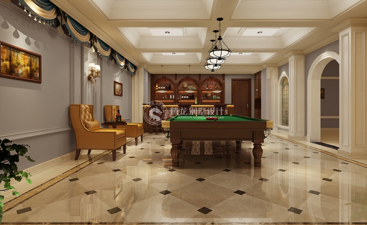 御品园林新古典风格别墅装修效果图-4