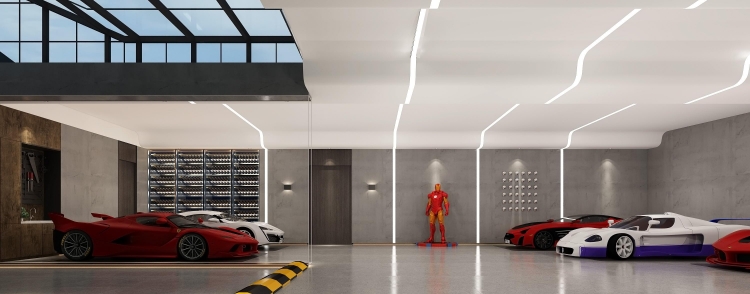 招商海廷轻奢风格别墅装修效果图-1