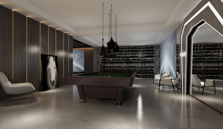 招商海廷轻奢风格别墅装修效果图-4