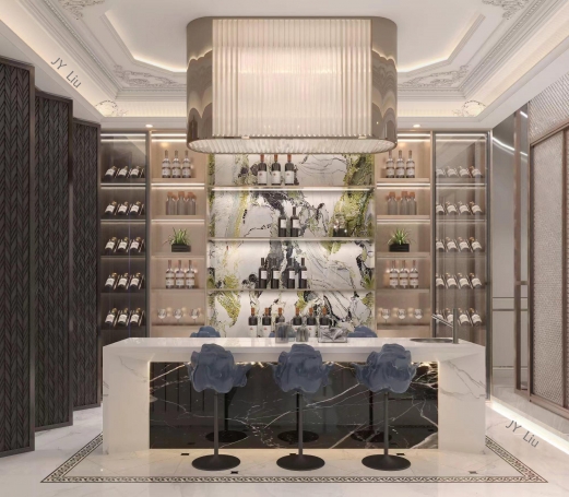 海天叠翠法式风格别墅装修效果图-1