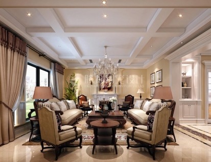 东方夏威夷欧式风格别墅装修效果图