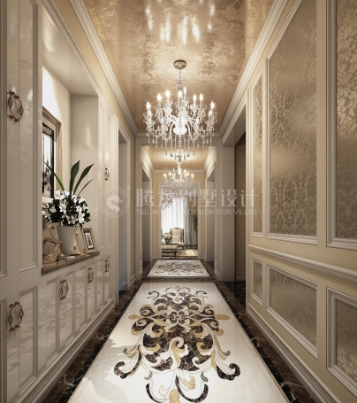 融创滨江壹号院欧式风格别墅装修效果图-4