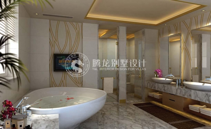 东渚安浜路130号现代简约别墅装修效果图-1