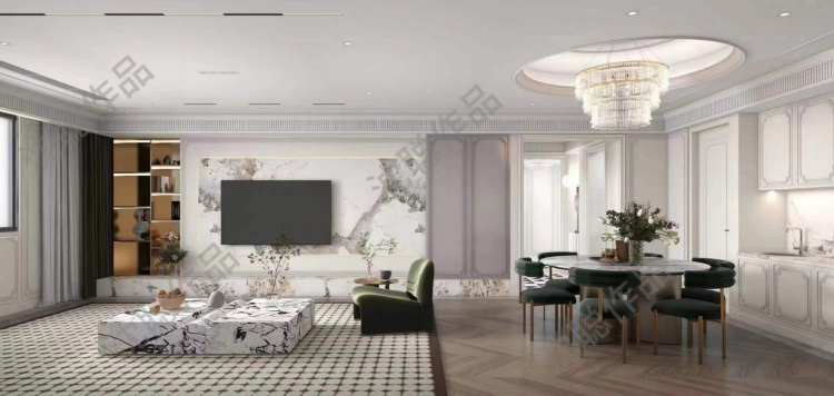 谷泰滨江大厦美式风格别墅装修效果图-3