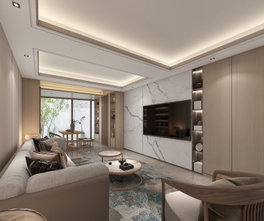 黎金苑新中式风格别墅装修效果图