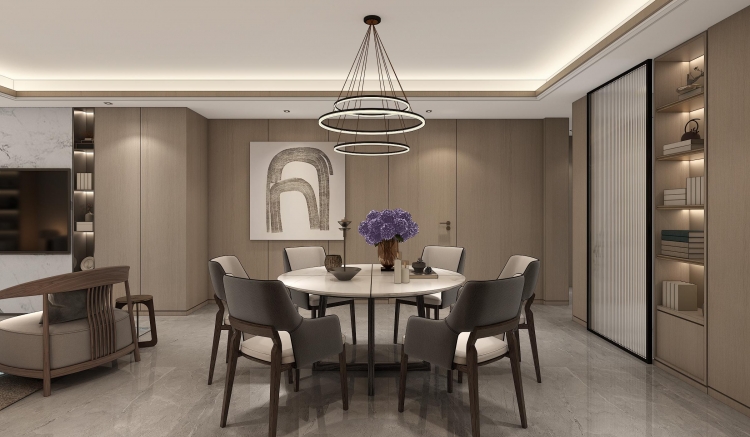 黎金苑新中式风格别墅装修效果图-4