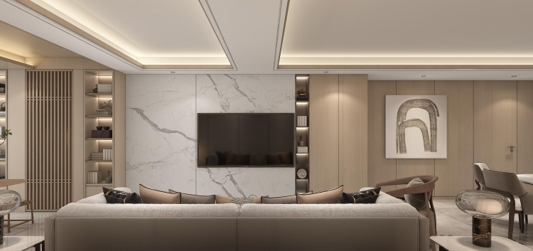 黎金苑新中式风格别墅装修效果图-6