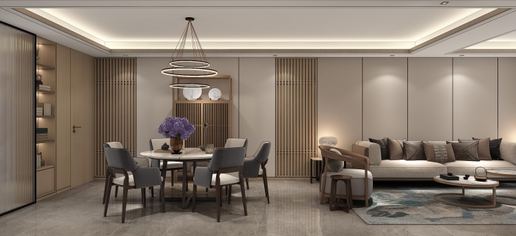 黎金苑新中式风格别墅装修效果图-9