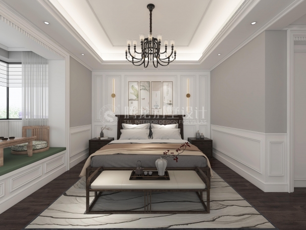 融创滨江壹号院欧式风格别墅装修效果图-2