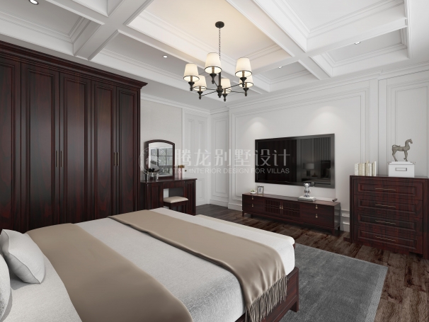 融创滨江壹号院欧式风格别墅装修效果图-3