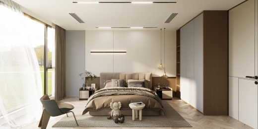 上河商务园现代简约别墅装修效果图