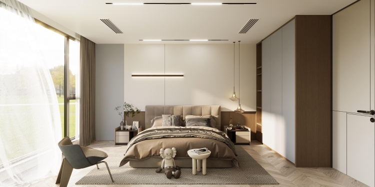 上河商务园现代简约别墅装修效果图-1