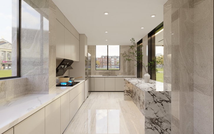 上河商务园现代简约别墅装修效果图-4