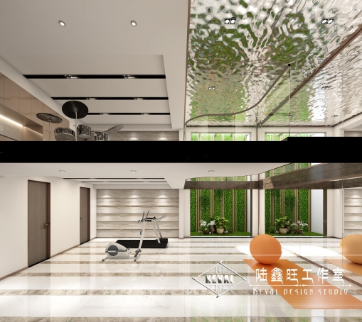 新城上坤樾山明月轻奢风格别墅装修效果图-1