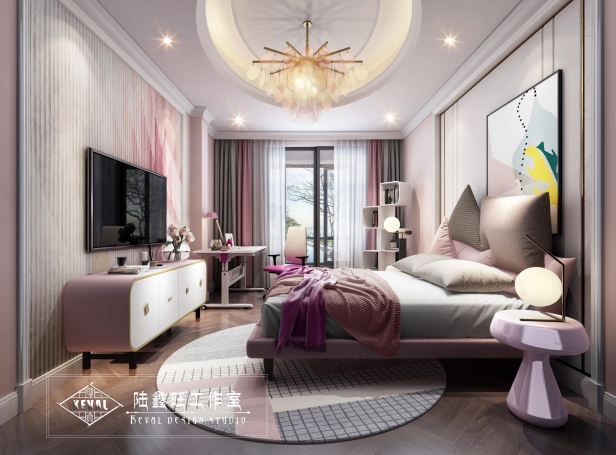 海上国际花园新古典风格别墅装修效果图-1