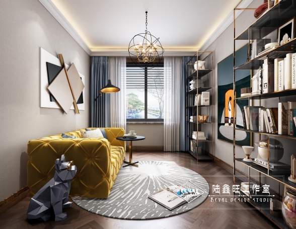 海上国际花园新古典风格别墅装修效果图-4