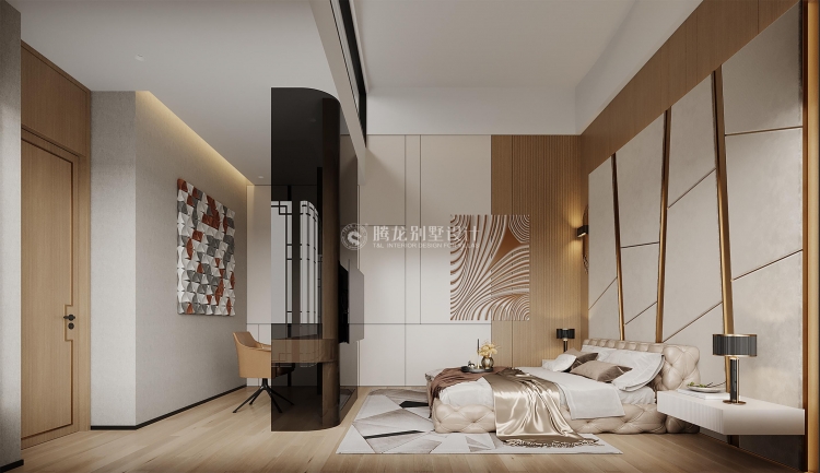 上海桃花源轻奢风格别墅装修效果图-2