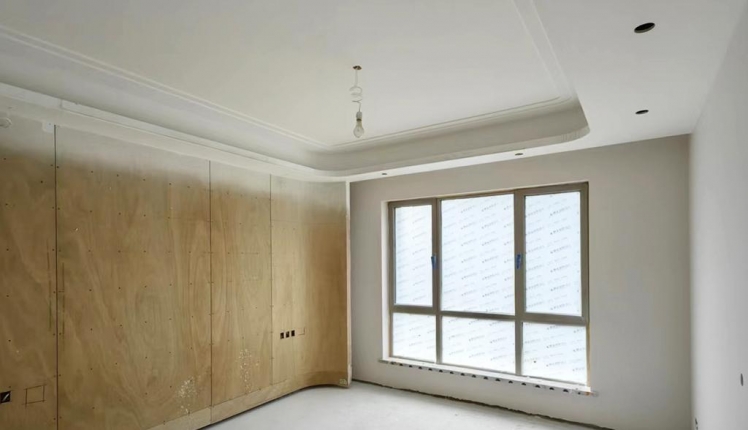 尚海郦景名苑轻奢风格别墅装修实景工地