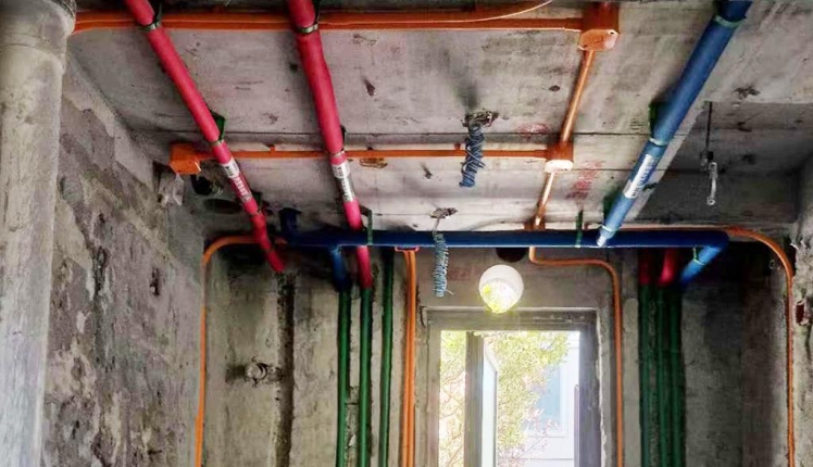 建发和玺新中式风格别墅装修实景工地