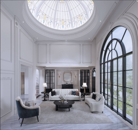 梵高别墅法式风格别墅装修效果图-7