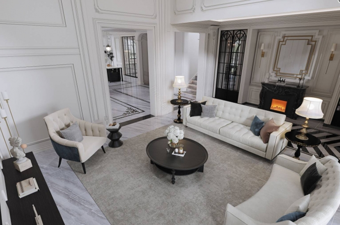 梵高别墅法式风格别墅装修效果图-8