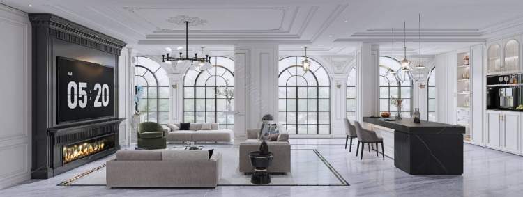 梵高别墅法式风格别墅装修效果图-9