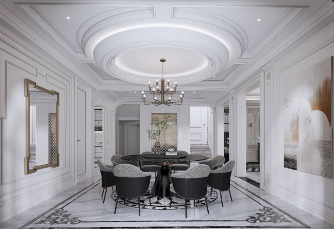 梵高别墅法式风格别墅装修效果图-10