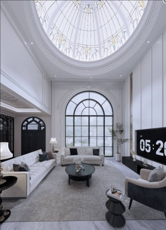 梵高别墅法式风格别墅装修效果图-11