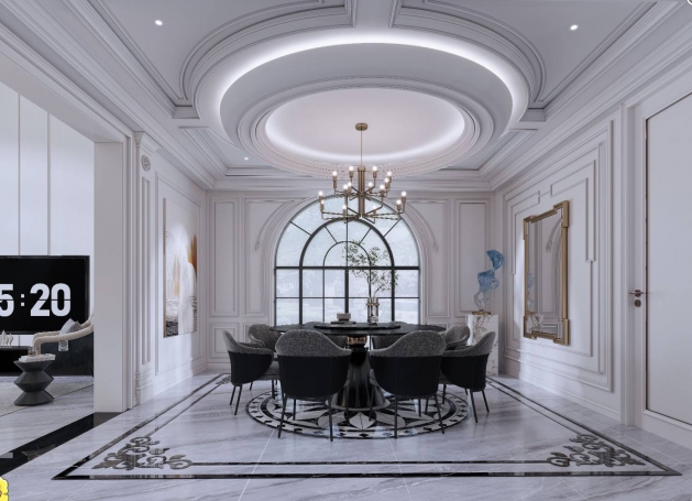 梵高别墅法式风格别墅装修效果图-12