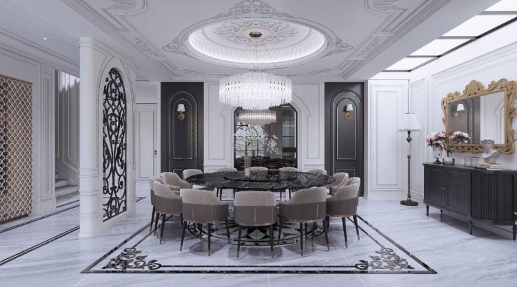 梵高别墅法式风格别墅装修效果图-14